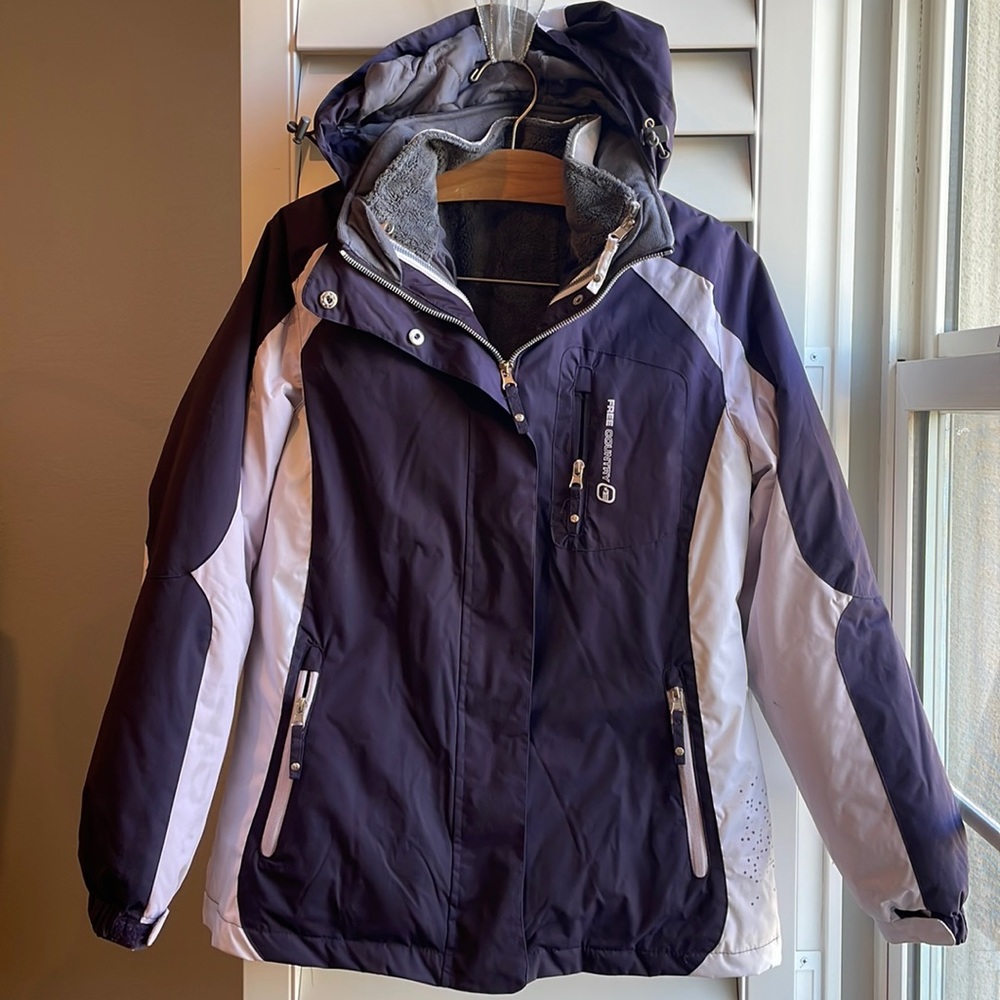 Free Country Black and White Ski Jacket